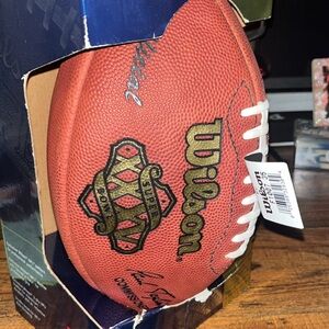 Wilson NFL Official Super Bowl 35 Giants vs Ravens 2001 Game Football - Brown